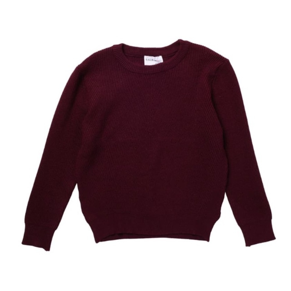 🛍Elodie Wine Crewneck Sweater